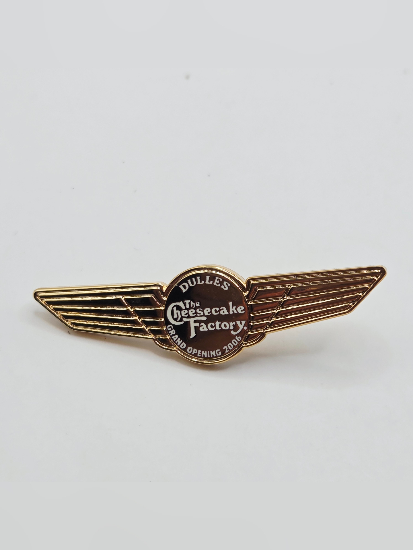 The Cheesecake Factory Dulles 2006 Grand Opening Pin Wings Super Rare